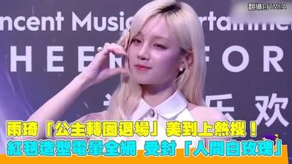 雨琦「公主轉圈退場」美到上熱搜！ 紅毯造型電暈全網 受封「人間白玫瑰」